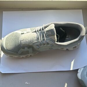 ON sneakers CLOUD 5 TERRY (glacier white) grey and white SIZE 8.5